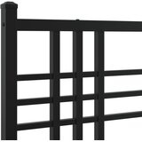  Metalni okvir za krevet s uzglavljem crni 150x200 cm | shoptok.hr