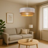  Visilica na sajli BORHO 1xE27/60W/230V Ø 40 cm bela/juta | Eponuda.com