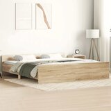  Okvir kreveta s uzglavljem i podnožjem boja hrasta 200x200 cm | shoptok.hr