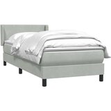 Box Spring krevet s madracem svijetlo sivi 80x220 cm samt | shoptok.hr