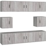  8-dijelni set TV ormarića sivog sonome konstruirano drvo | shoptok.hr