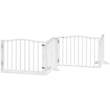 Vrata za pse s vratašcima 6 panela sklopiva 480 cm drvo topole | shoptok.hr