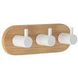 Tendance čiviluk sa 3 kukice 3m 3,5x13,5x3,5 bambus/metal bela 9062213 Cene