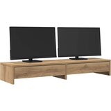  Stalak za monitor s ladicama boja hrasta 100x27x15 cm drveni | shoptok.hr