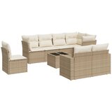 Maison Chic Seti vrtnega pohištva - Vrtna garnitura 9-delna z blazinami bež poli ratan, (21797634) | Shoptok.si