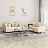  2-dijelni set sofa s jastucima krem od tkanine | shoptok.hr