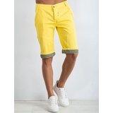 Fashion Hunters Men's Yellow Cotton Shorts | shoptok.hr