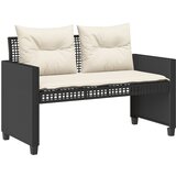  4-dijelni set vrtnih sofa od poliratana s jastucima staklo crni | shoptok.hr
