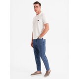 Ombre Men's polo shirt with zipper neckline - white | shoptok.hr
