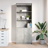  Visoka komoda siva betona 70x35x180 cm od konstruiranog drva | shoptok.hr
