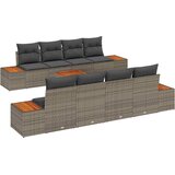 Sjedeća garnitura za vrt s pohranom 9 pcs Siva Poli ratan | shoptok.hr
