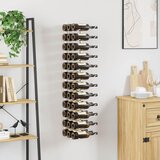  Zidni stalak za vino za 36 boca bijeli željezni | shoptok.hr