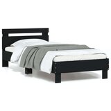  Okvir za krevet s uzglavljem i LED svjetlima crni 90x190 cm Cijene