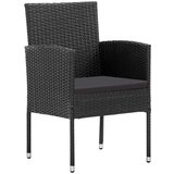  5-dijelni vrtni blagovaonski set od poliratana crni | shoptok.hr