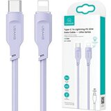 Usams USB-C KABEL ZA LIGHTNING 20W 1.2M PD HITRO POLNJENJE VIJOLIČEN, (21980430) | Shoptok.si