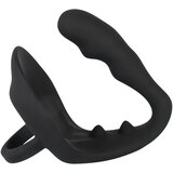 Black Velvets Black Velvet - valoviti analni dildo s penisom i prstenom za testise (crni) | shoptok.hr