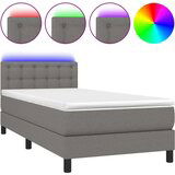  Box spring s madracem LED tamnosivi 90x190 cm tkanina | shoptok.hr