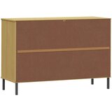  Komoda s metalnim nogama smeđa 113x40x77 cm masivno drvo OSLO | Eponuda.com