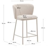 Kave Home Bež barska stolica (visine sjedala 65 cm) Ciselia – | shoptok.hr