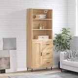 vidaXL Visoka komoda hrasta sonome 69 5x34x180cm od konstruiranog drva | shoptok.hr