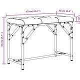  Blagovaonska klupa crna 62 x 32 x 45 cm čelik i umjetna koža | shoptok.hr