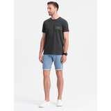Ombre Men's denim shorts with rolled up legs - blue | Eponuda.ba