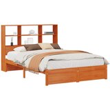  Krevet s okvirom i spremnikom s uzglavljem Vosak Smeđa - Vosak smeđa 140 x 190 cm | shoptok.hr