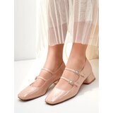 Resti Patent leather women’s pumps on a block heel with straps Vible | shoptok.hr