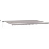  Skrovita tenda Svijetlo siva 600 × 350 cm Poliester i metal | shoptok.hr