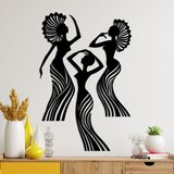 Wallity zidna dekoracija african woman dance, 30 x 78 cm, crna | ePonuda.com