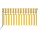 Automatska tenda s roletom i senzorom LED 3,5x2,5 m žuto-bijela | shoptok.hr
