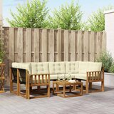  Set vanjskih sofa 7 kom. Prirodna i krem | shoptok.hr