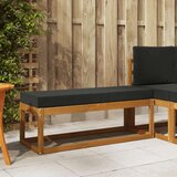  Vanjska Klupa Stolica s jastukom Prirodna 115 x 43 x 37 cm - Prirodna i crno 115 cm Otvoreno područje nogu | shoptok.hr