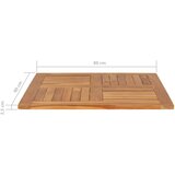 vidaXL Stolna ploča od masivne tikovine četvrtasta 80 x 80 x 2 5 cm | shoptok.hr