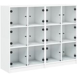 Furnova Knjižna omara z vrati bela 136x37x109 cm inženirski les, (21954874) | Shoptok.si
