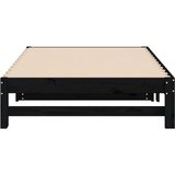  Dnevni ležaj na izvlačenje crni 2x(100x200) cm masivna borovina | shoptok.hr