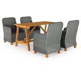  5-dijelni vrtni blagovaonski set svjetlosivi | shoptok.hr