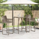  barski stol sivi 70 x 70 x 110 cm od poliratana | Eponuda.com