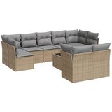 Maison Chic Seti vrtnega pohištva - Vrtna garnitura - Vrtni pohištvo set 10-delna z blazinami bež poli ratan, (21821497) | Shoptok.si