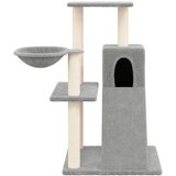  Penjalica za mačke sa stupovima za grebanje svjetlosiva 82 cm | shoptok.hr