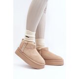 Boto Beige Patterned Platform Snow Boots Udra | Shoptok.si