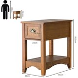  Komplet 2 stranskih mizic s predalom in polico | Shoptok.si