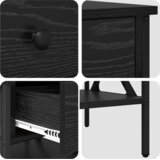 vidaXL Noćni ormarić Crni hrast 40x42x45 cm Konstruirano drvo | shoptok.hr