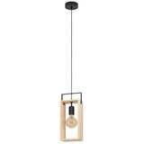 Eglo visilica Famborough 43413, 1x E27, prirodno drvo/crna | shoptok.hr