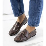 Gemre Brown Snakes Loafers | Shoptok.si