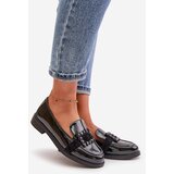 VINCEZA Lacquered Women's Moccasins With Decoration Black 58389 | ePonuda.com