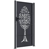  Vrtna vrata antracit 100x200 cm čelična dizajn stabla | shoptok.hr