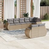 vidaXL 8-dijelni set vrtnih sofa od poliratana s jastucima bež | shoptok.hr