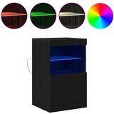 Komoda s LED svjetlima Crna Hrast 41x37x67 cm | shoptok.hr