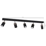 SPOT svetiljka SOLO 5xGU10/MR11/40W/230V crna | Eponuda.com